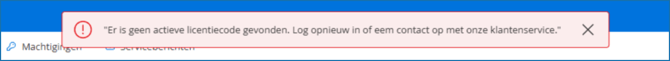 Melding_Erisgeenlicentiecode_gevonden