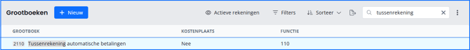 Tussenrekeningfunctie