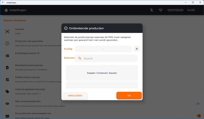 insetllingen scanner producten ontbrekende producten_b