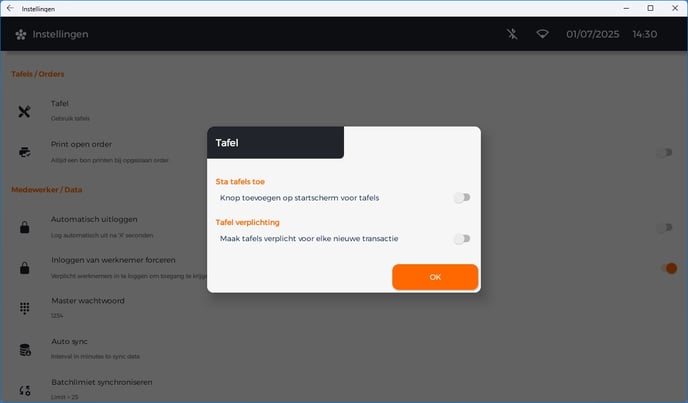 insetllingen tafels orders gebruik tafels_b